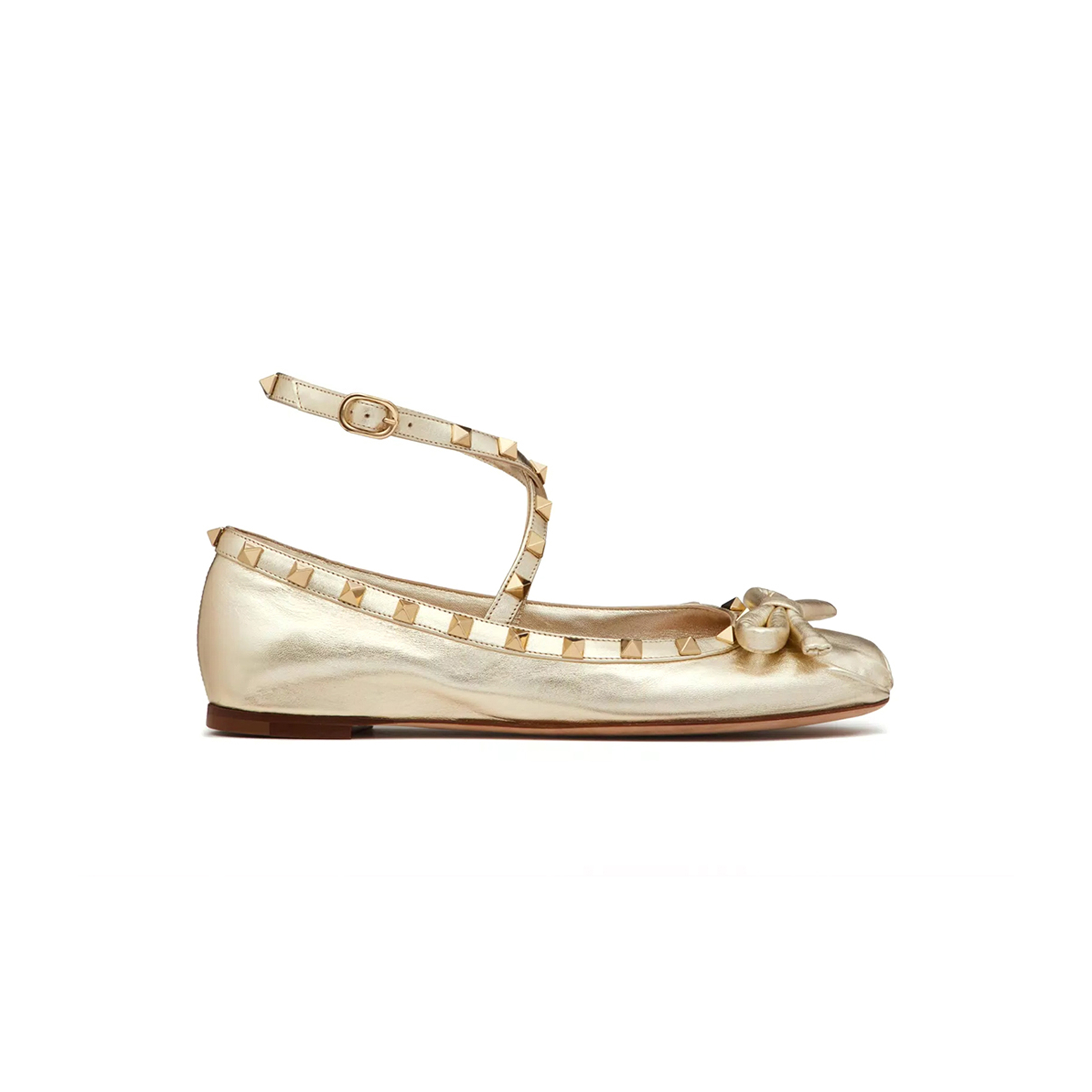VALENTINO ROCKSTUD LAMINATED NAPPA LEATHER BALLERINA 4W2S0HB6JXH_R16 VALENTINO ROCKSTUD LAMINATED NAPPA LEATHER BALLERINA 4W2S0HB6JXH_R16